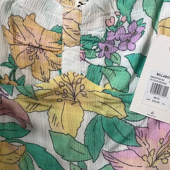 NWT Billabong In Your Dreams Floral Top - Picture 7 of 8
